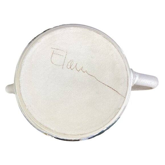 Art Pottery Teapot with Underwater Scene Fish Watercolor Effect Studio Signed - Picture 13 of 13